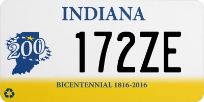 IN license plate 172ZE