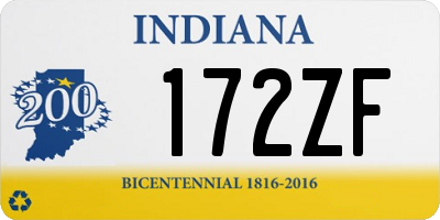 IN license plate 172ZF