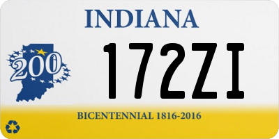 IN license plate 172ZI