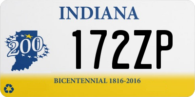 IN license plate 172ZP