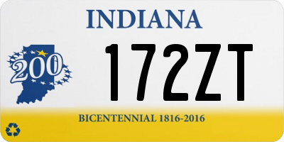 IN license plate 172ZT