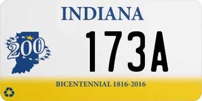 IN license plate 173A