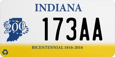 IN license plate 173AA