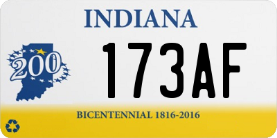 IN license plate 173AF