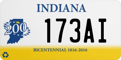 IN license plate 173AI