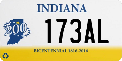IN license plate 173AL