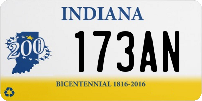 IN license plate 173AN