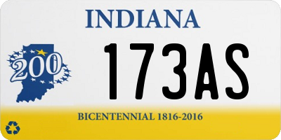 IN license plate 173AS