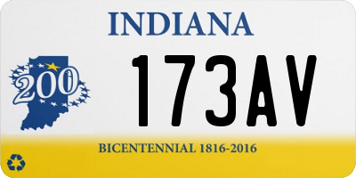 IN license plate 173AV