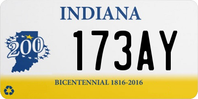 IN license plate 173AY