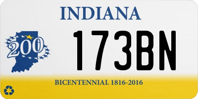 IN license plate 173BN