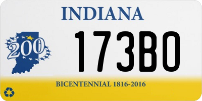 IN license plate 173BO