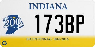 IN license plate 173BP