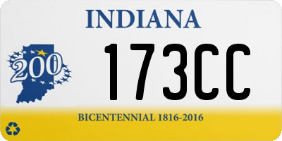 IN license plate 173CC