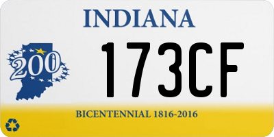 IN license plate 173CF