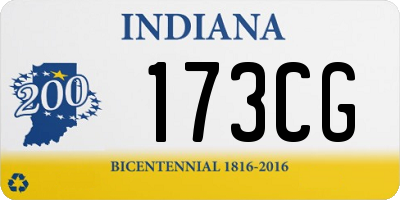 IN license plate 173CG