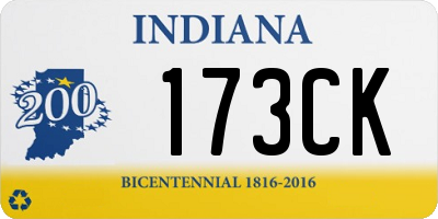 IN license plate 173CK