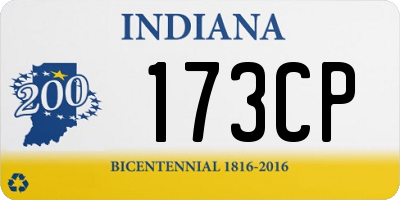 IN license plate 173CP