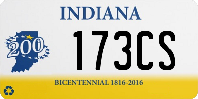 IN license plate 173CS