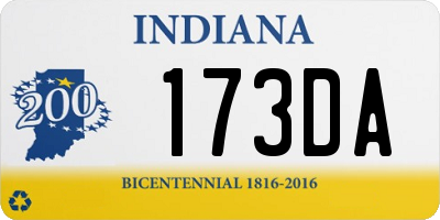 IN license plate 173DA