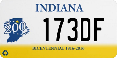 IN license plate 173DF