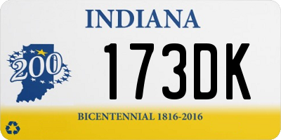 IN license plate 173DK