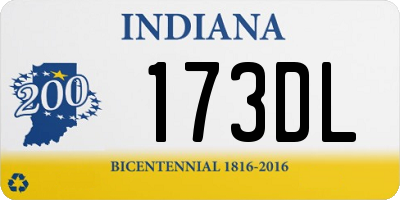 IN license plate 173DL