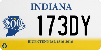 IN license plate 173DY