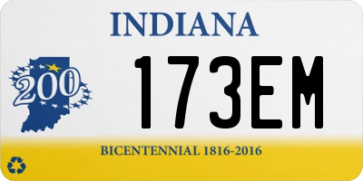 IN license plate 173EM