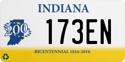 IN license plate 173EN