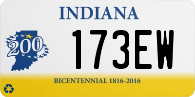 IN license plate 173EW