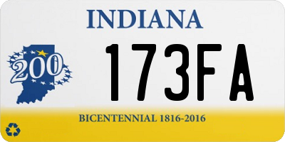 IN license plate 173FA