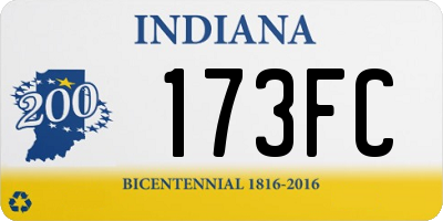 IN license plate 173FC