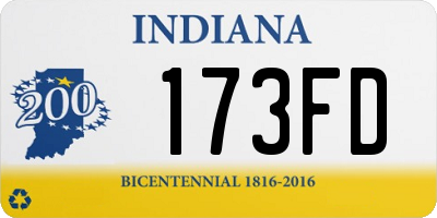 IN license plate 173FD