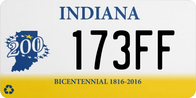IN license plate 173FF
