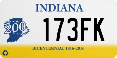 IN license plate 173FK