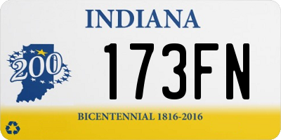 IN license plate 173FN
