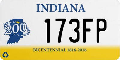 IN license plate 173FP