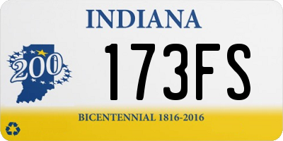 IN license plate 173FS