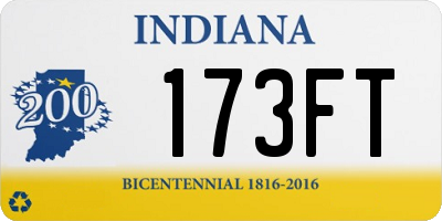 IN license plate 173FT