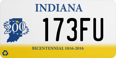 IN license plate 173FU