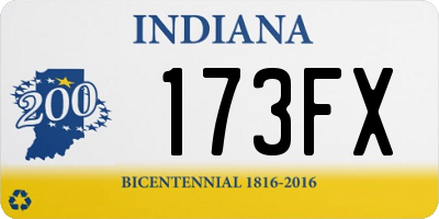 IN license plate 173FX