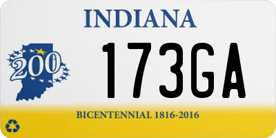 IN license plate 173GA