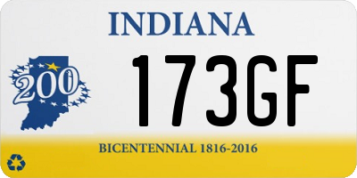 IN license plate 173GF