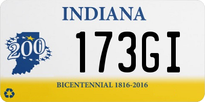 IN license plate 173GI