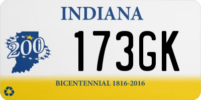 IN license plate 173GK