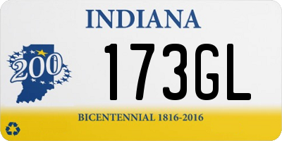 IN license plate 173GL