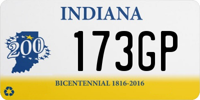 IN license plate 173GP