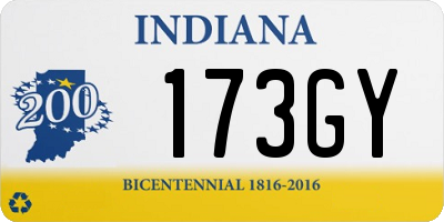 IN license plate 173GY