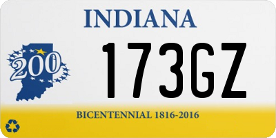 IN license plate 173GZ